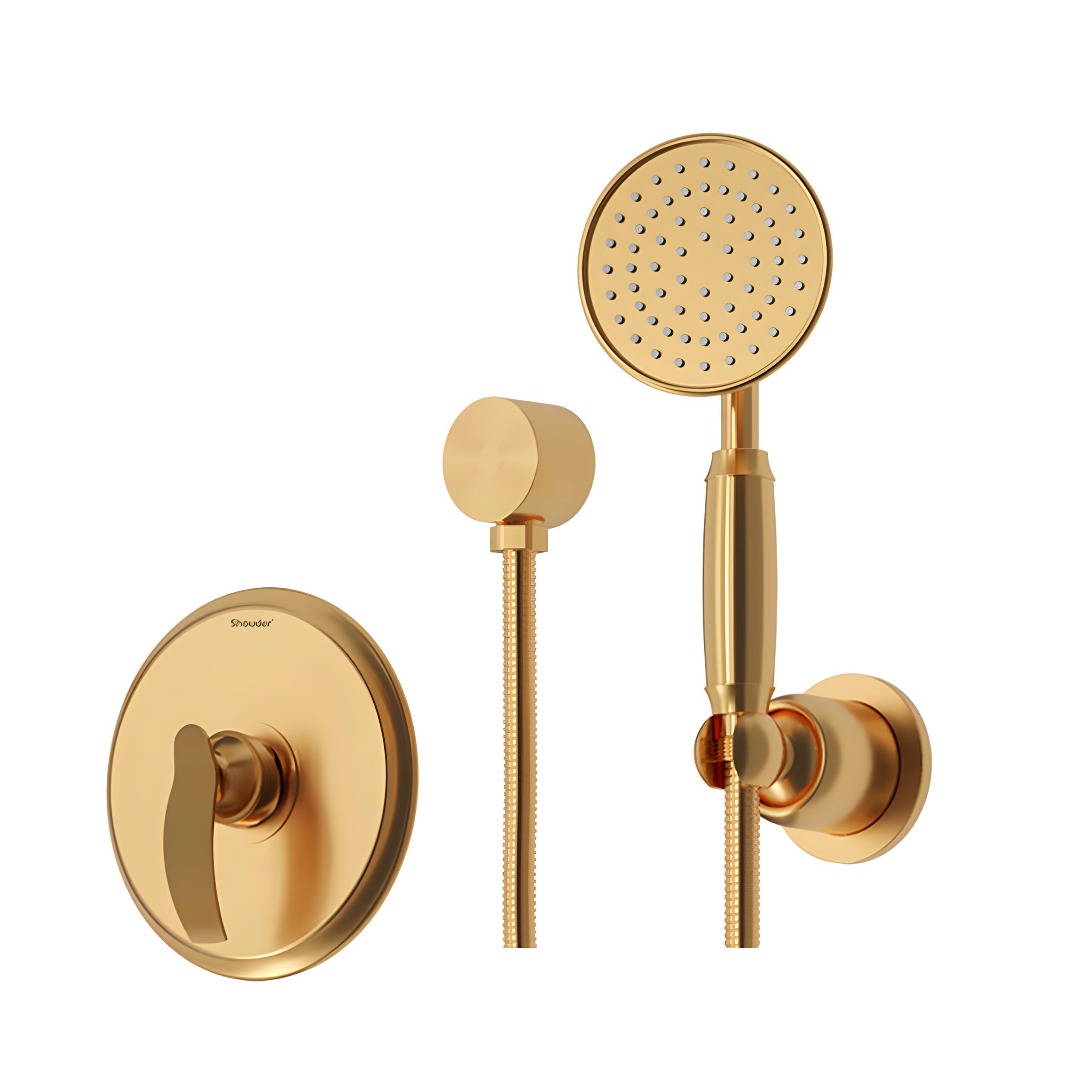 شیر حمام توکار شودر مدل گلوریس تیپ 2 BRASS
