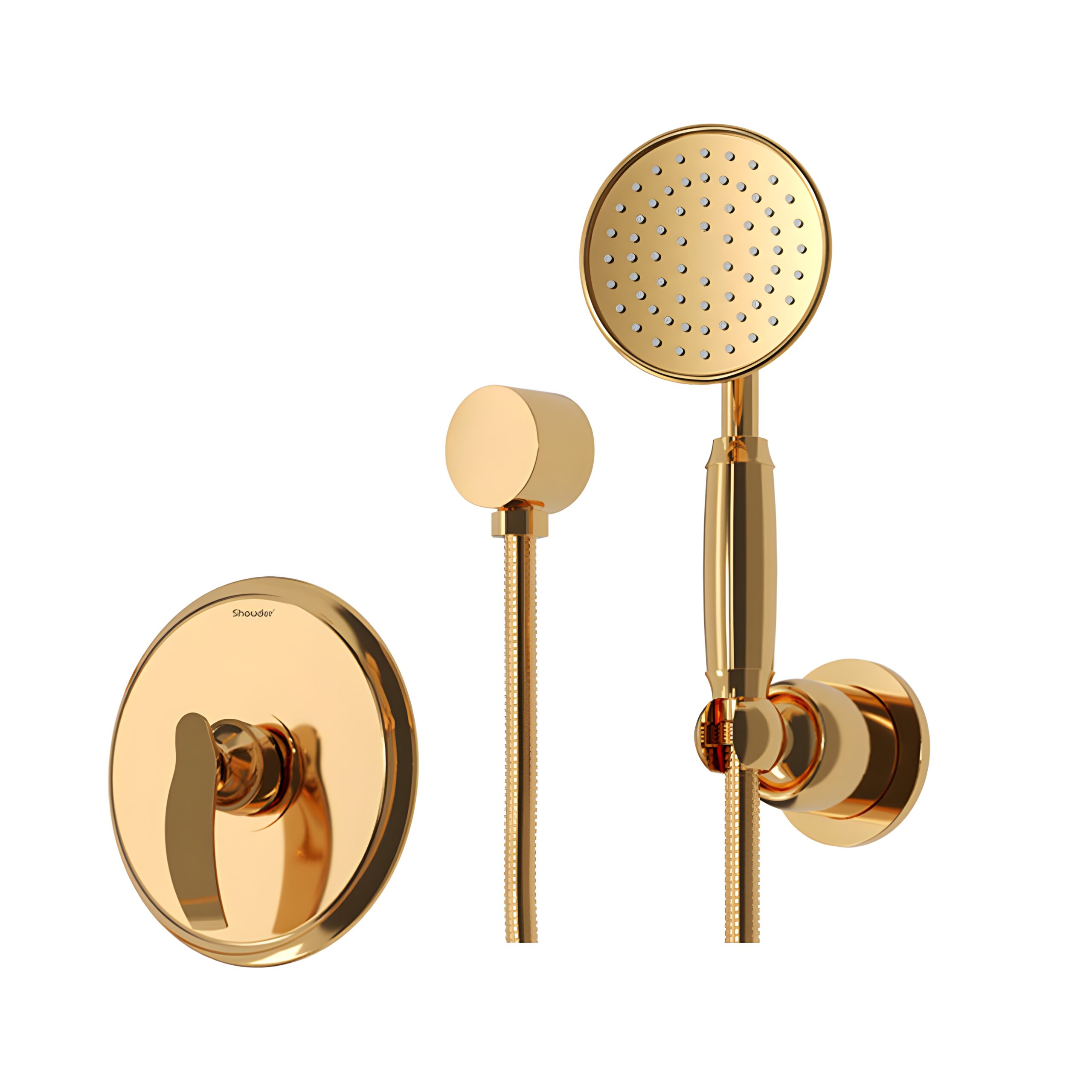 شیر حمام توکار شودر مدل گلوریس تیپ 2 BRASS