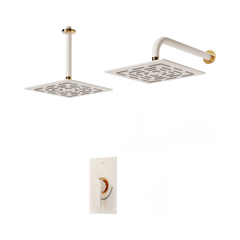 شیر حمام توکار شودر مدل رومر پلاس تیپ 1 BRASS