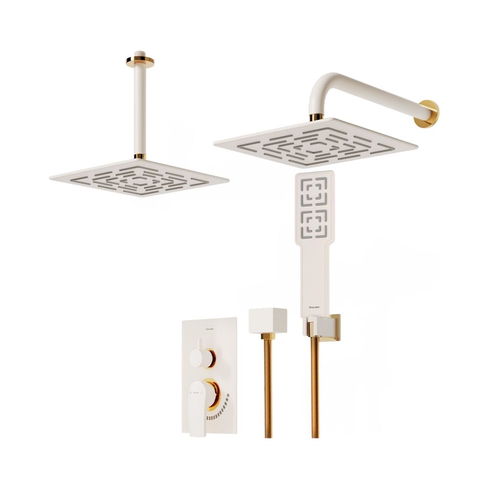 شیر حمام توکار شودر مدل رومر پلاس تیپ 3 BRASS
