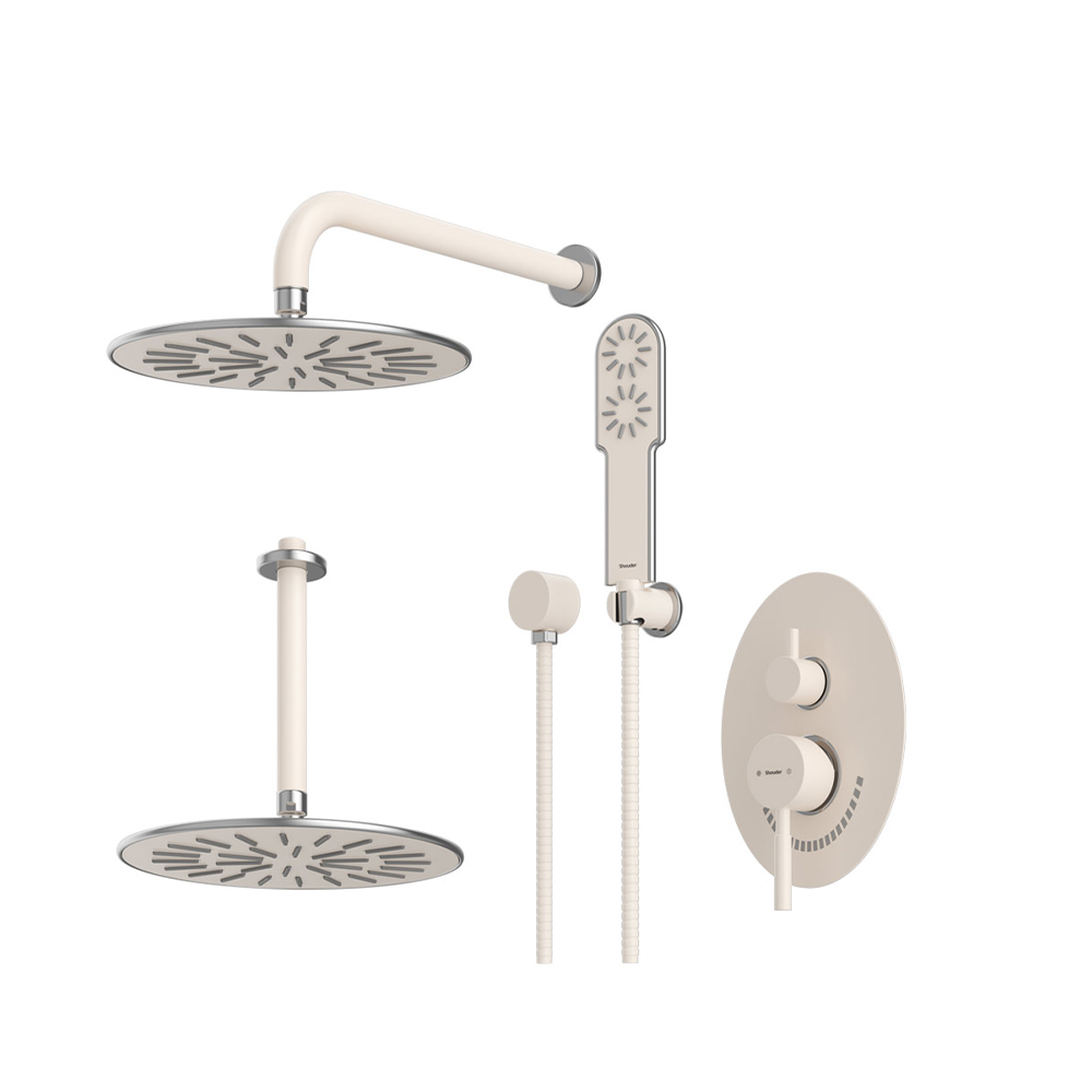 شیر حمام توکار شودر مدل روگن تیپ 3 BRASS