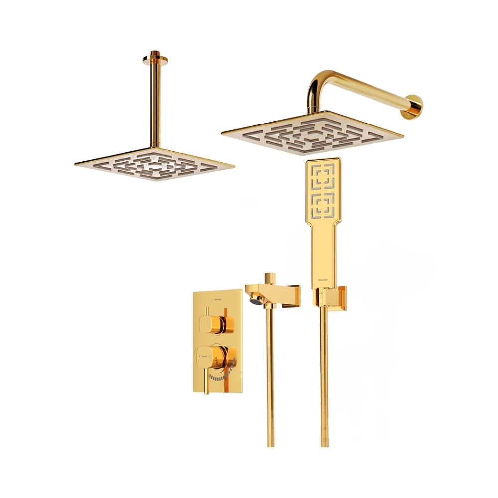 شیر حمام توکار شودر مدل رومر تیپ 4 BRASS
