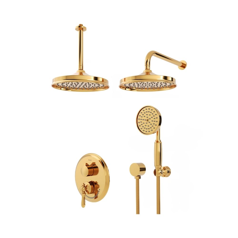 شیر حمام توکار شودر مدل زیگموند تیپ 3 BRASS