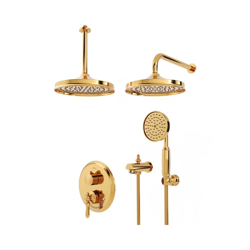 شیر حمام توکار شودر مدل زیگموند تیپ 4 BRASS