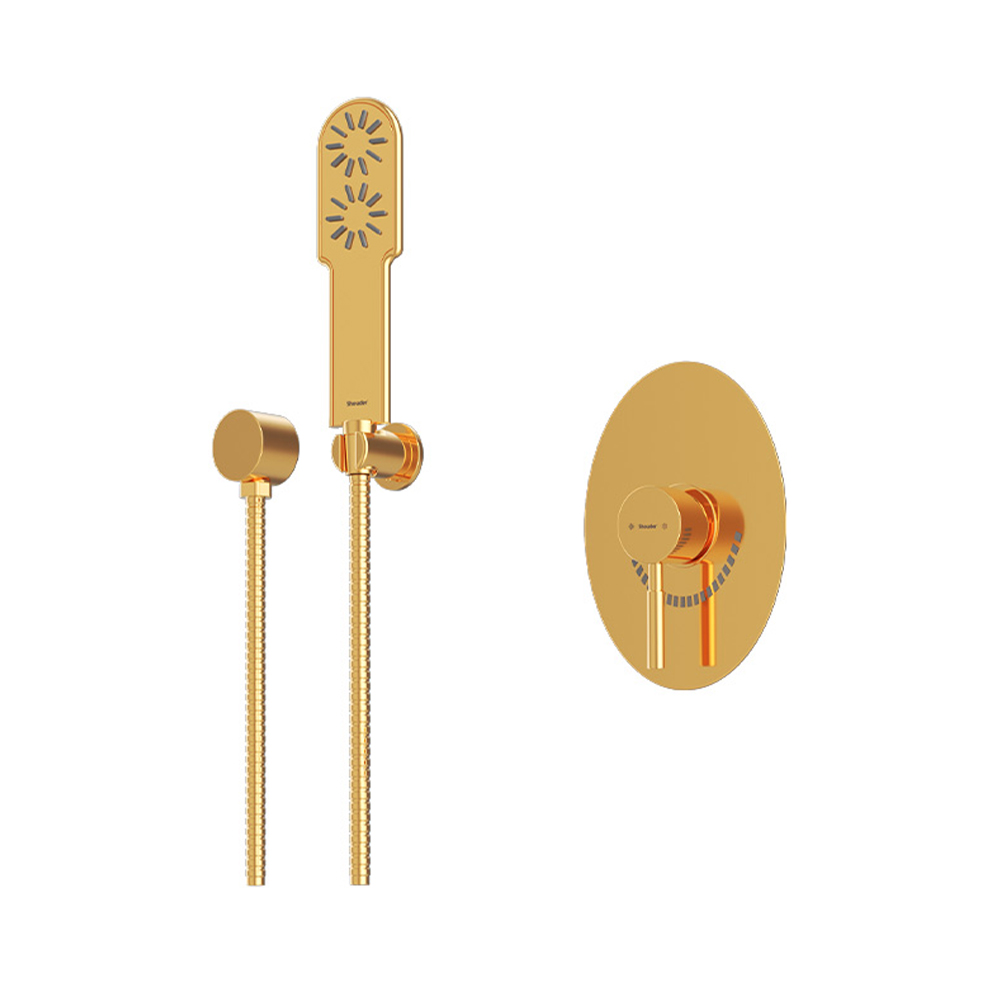 شیر حمام توکار شودر مدل روگن تیپ 2 BRASS