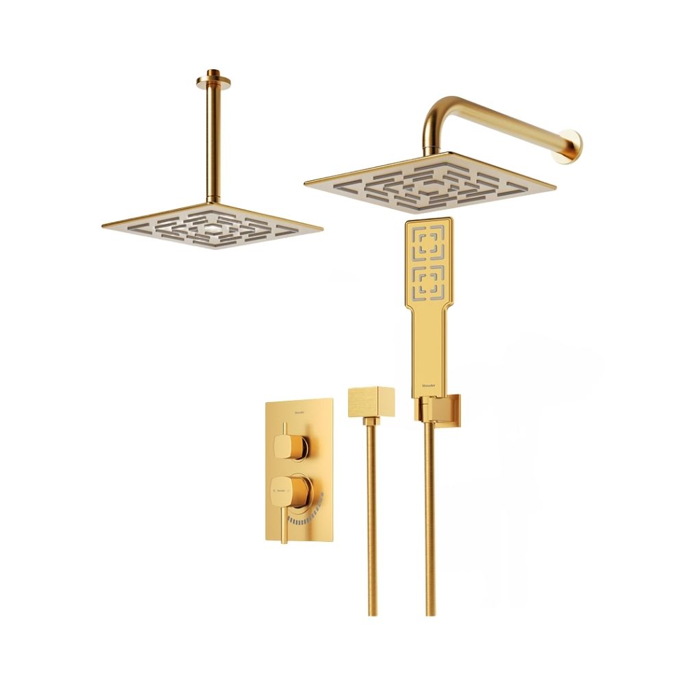 شیر حمام توکار شودر مدل رومر تیپ 3 BRASS