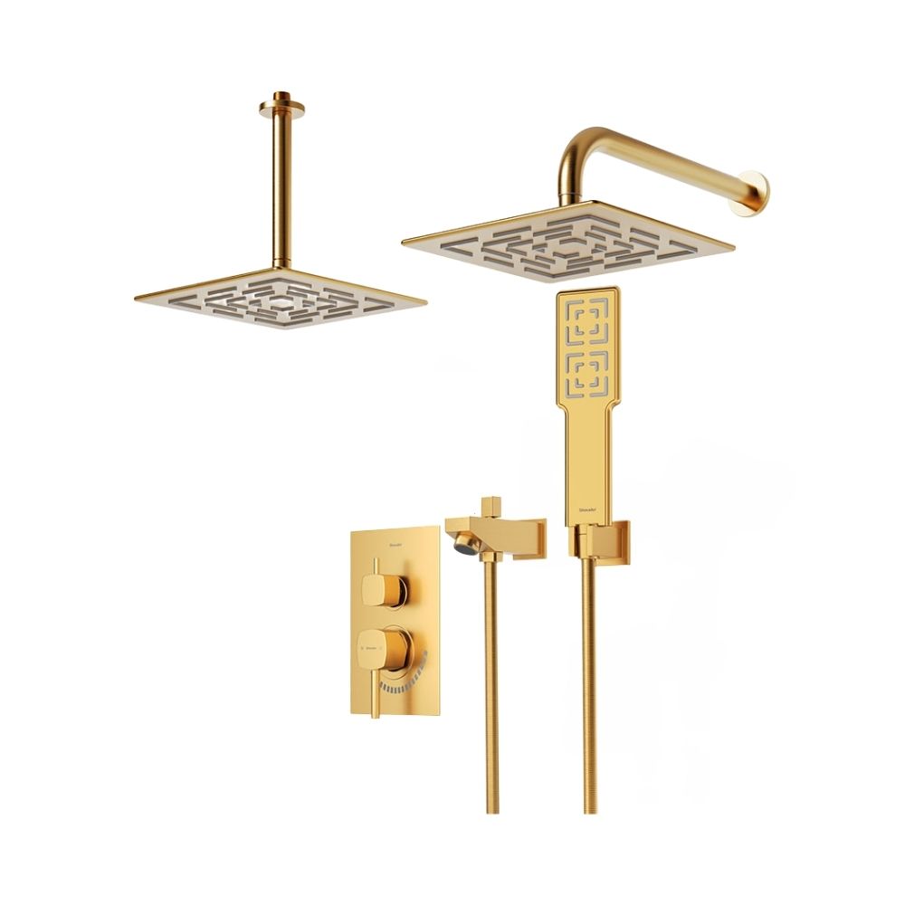 شیر حمام توکار شودر مدل رومر تیپ 4 BRASS