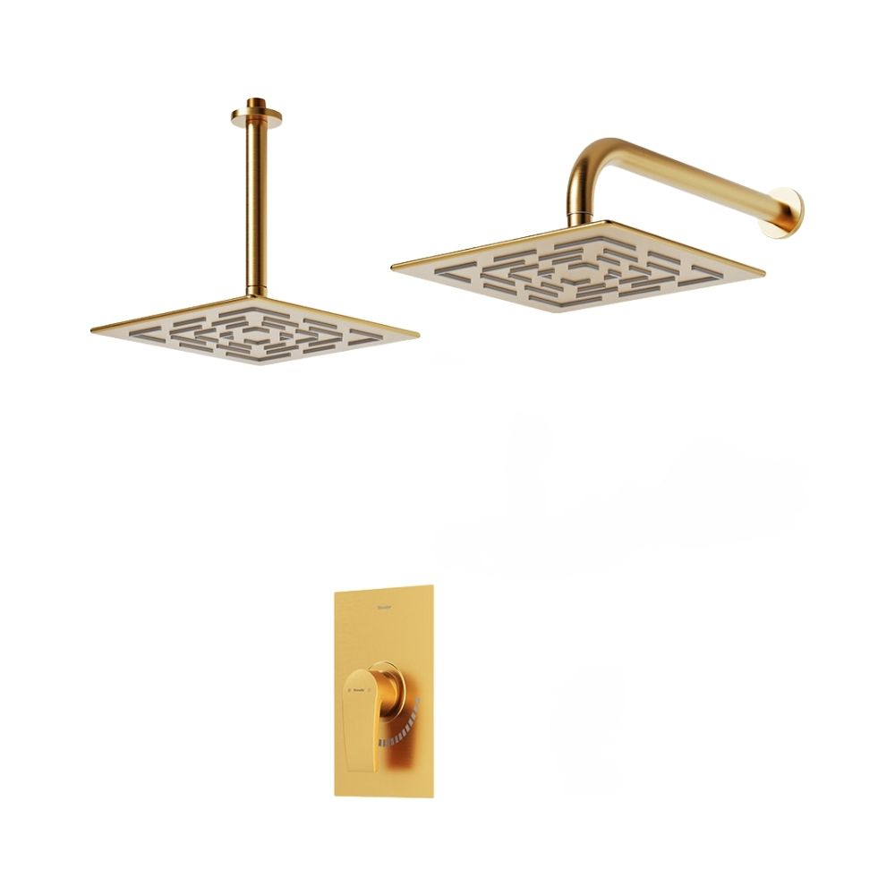 شیر حمام توکار شودر مدل رومر پلاس تیپ 1 BRASS