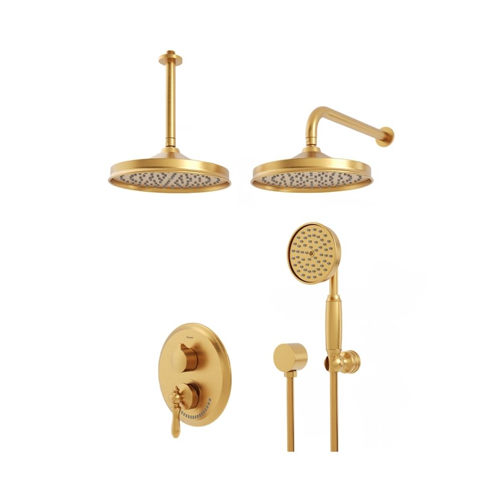 شیر حمام توکار شودر مدل زیگموند تیپ 3 BRASS
