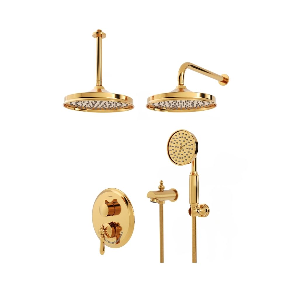 شیر حمام توکار شودر مدل زیگموند تیپ 4 BRASS