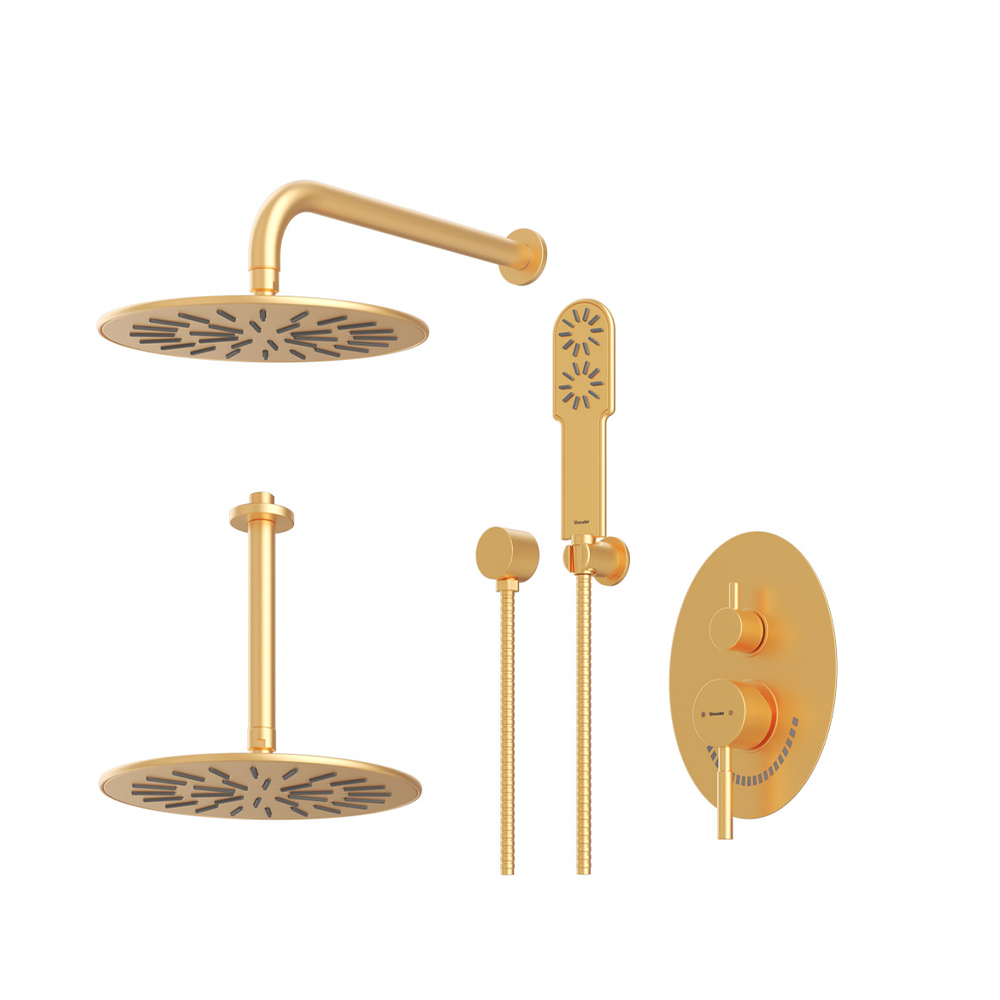شیر حمام توکار شودر مدل روگن تیپ 3 BRASS