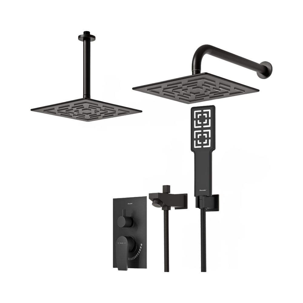 شیر حمام توکار شودر مدل رومر پلاس تیپ 4 BRASS