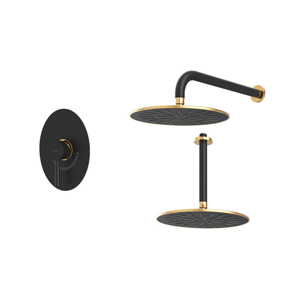 شیر حمام توکار شودر مدل روگن تیپ 1 BRASS