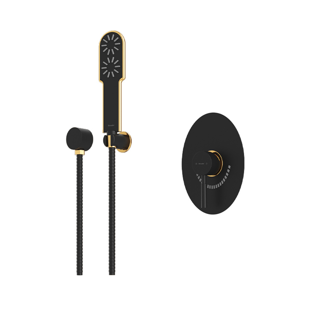 شیر حمام توکار شودر مدل روگن تیپ 2 BRASS