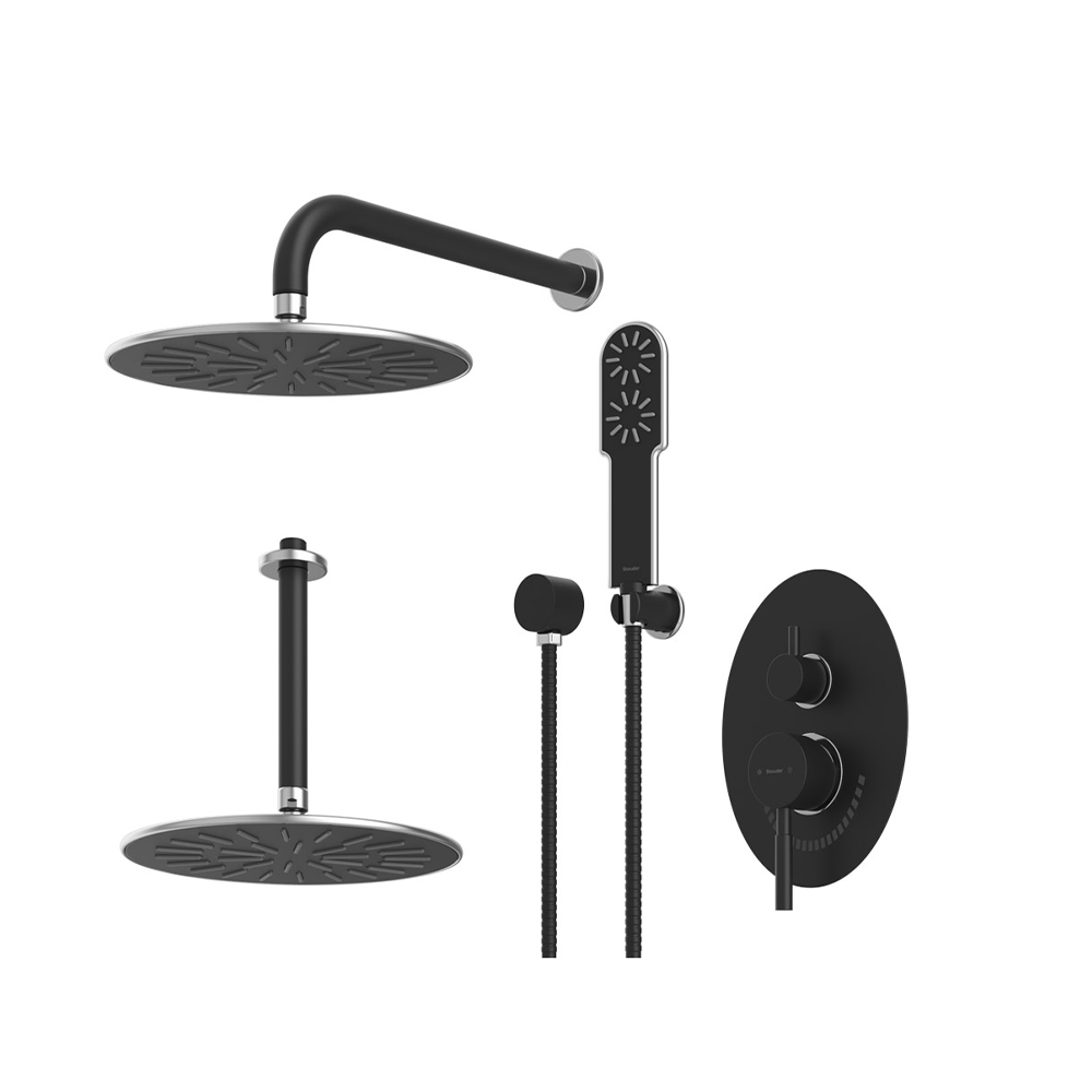 شیر حمام توکار شودر مدل روگن تیپ 3 BRASS