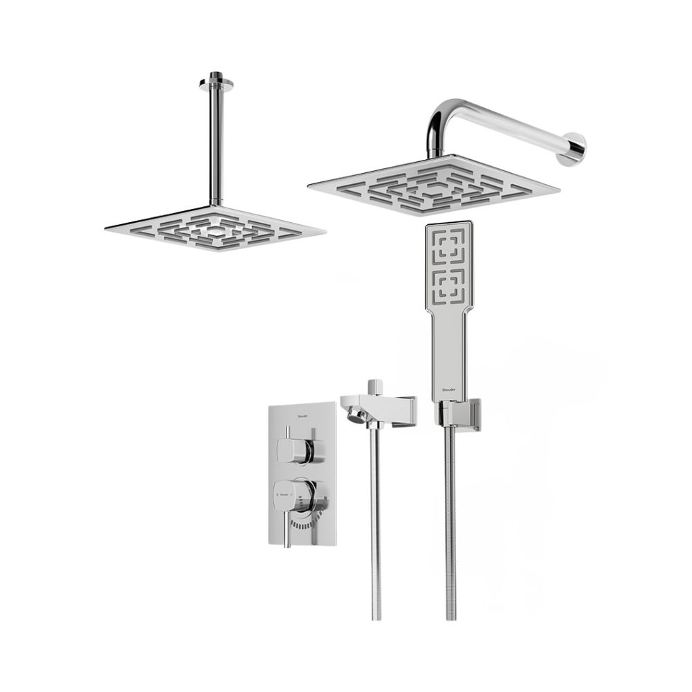 شیر حمام توکار شودر مدل رومر تیپ 4 BRASS