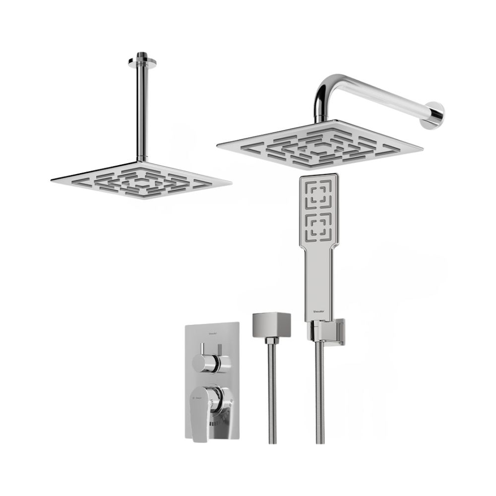 شیر حمام توکار شودر مدل رومر پلاس تیپ 3 BRASS