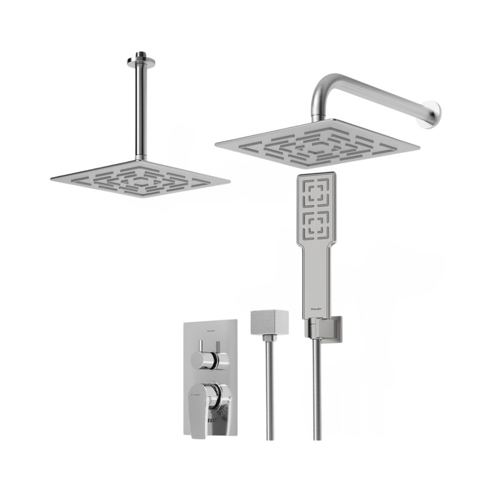 شیر حمام توکار شودر مدل رومر پلاس تیپ 3 BRASS