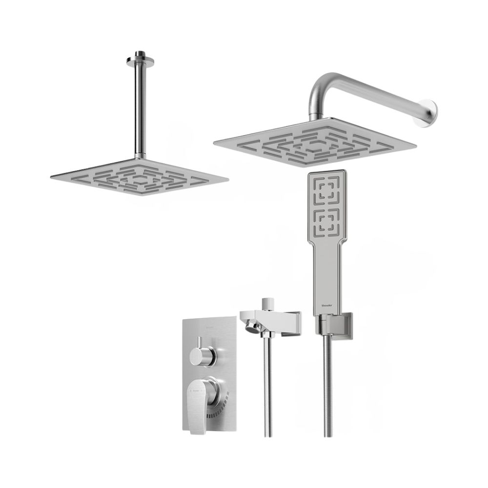 شیر حمام توکار شودر مدل رومر پلاس تیپ 4 BRASS